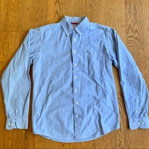 Izod boys xl blue dress shirt